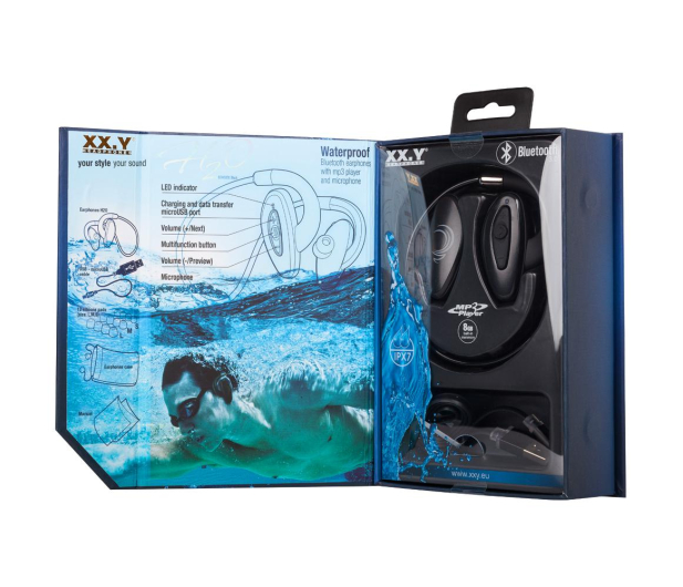 XX.Y SŁUCHAWKI SPORTOWE BT XX.Y H2O Wodoodporne Czarne # - 1433592 - zdjęcie 4